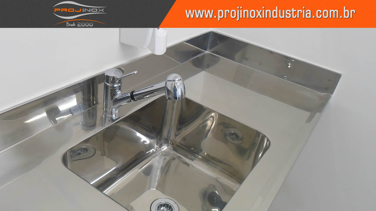 Bancada em Aço Inox para Hospital