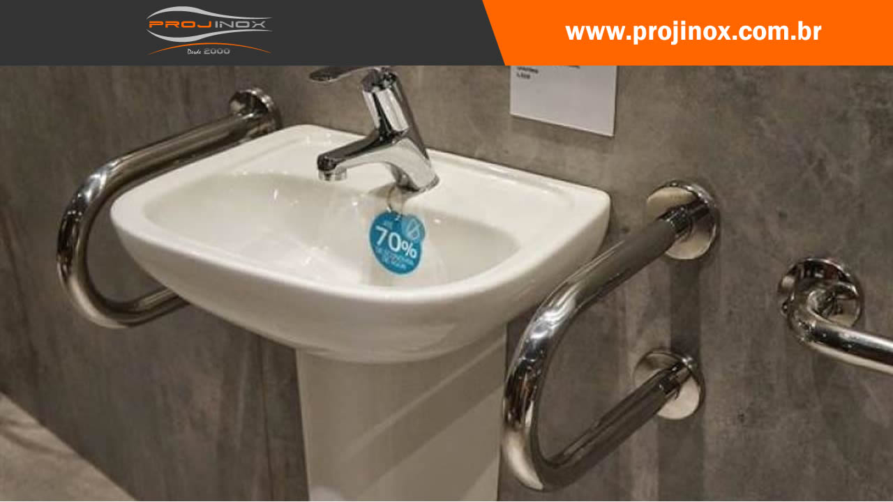 Barra para Acessibilidade em Aço Inox