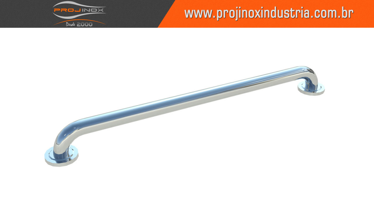 Barra de Apoio para Banheiro Em Inox Reta 80cm