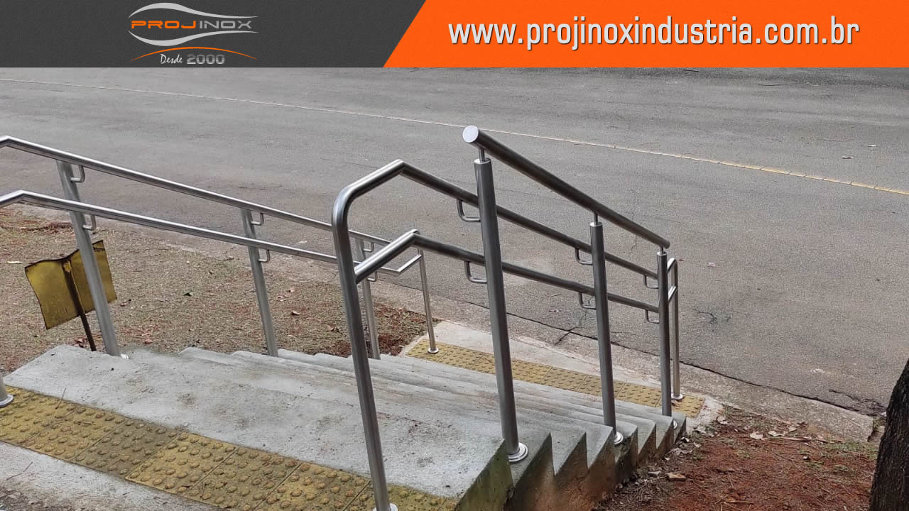 Corrimão Comercial em Aço Inox