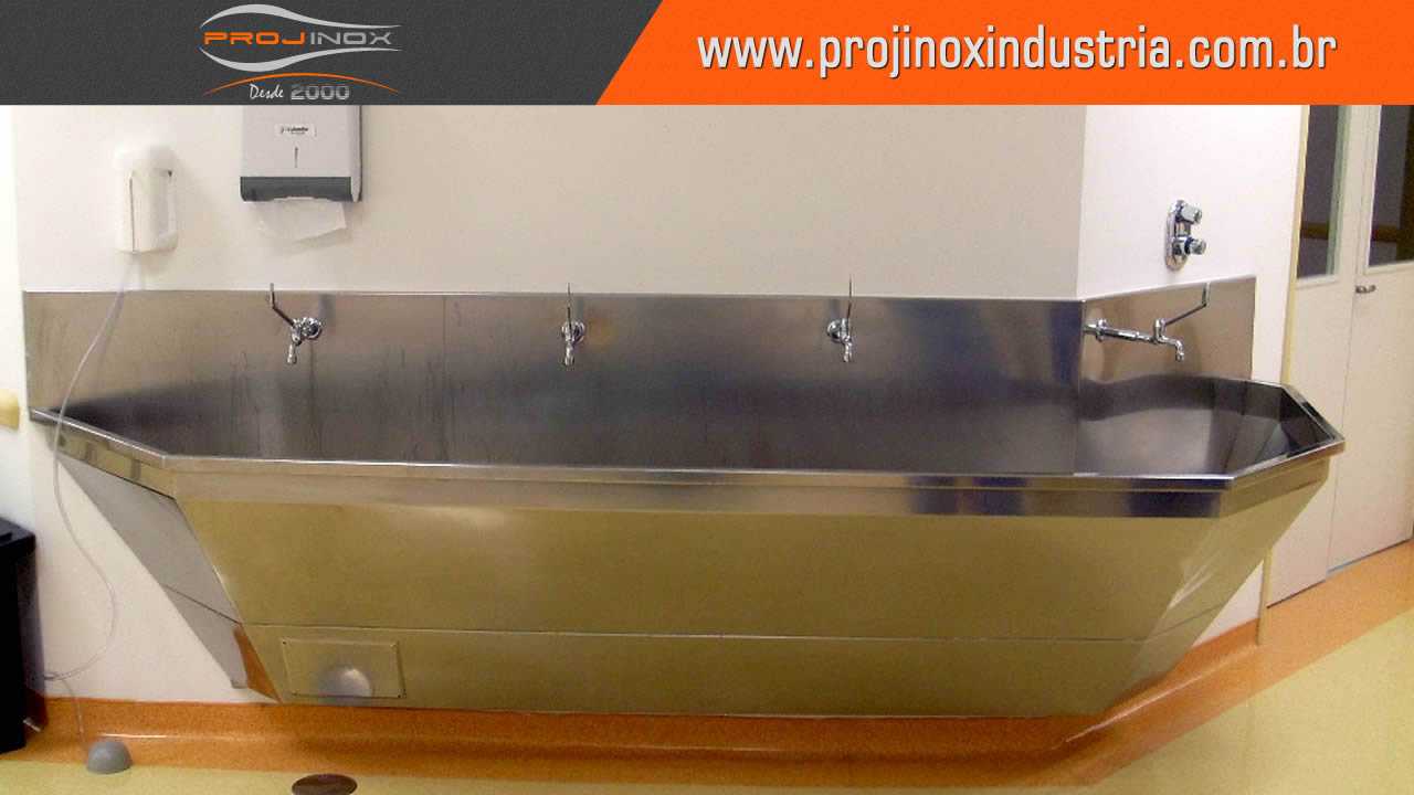 Lavatório Cirúrgico em Aço Inox